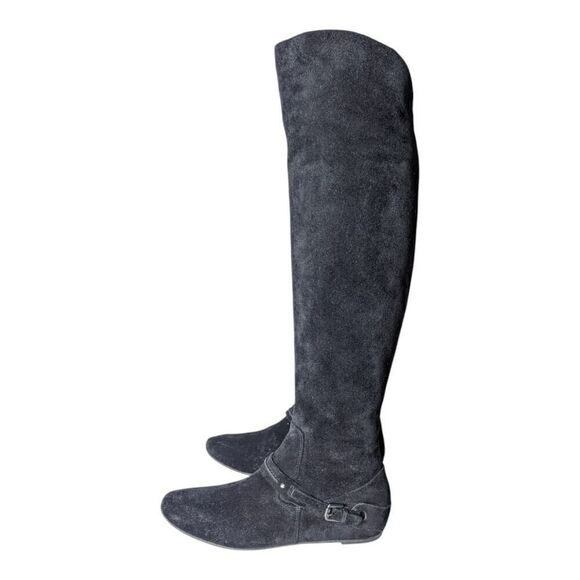 VIA SPIGA Black Suede Over The Knee Boot Size 7.5 - Picture 3 of 9